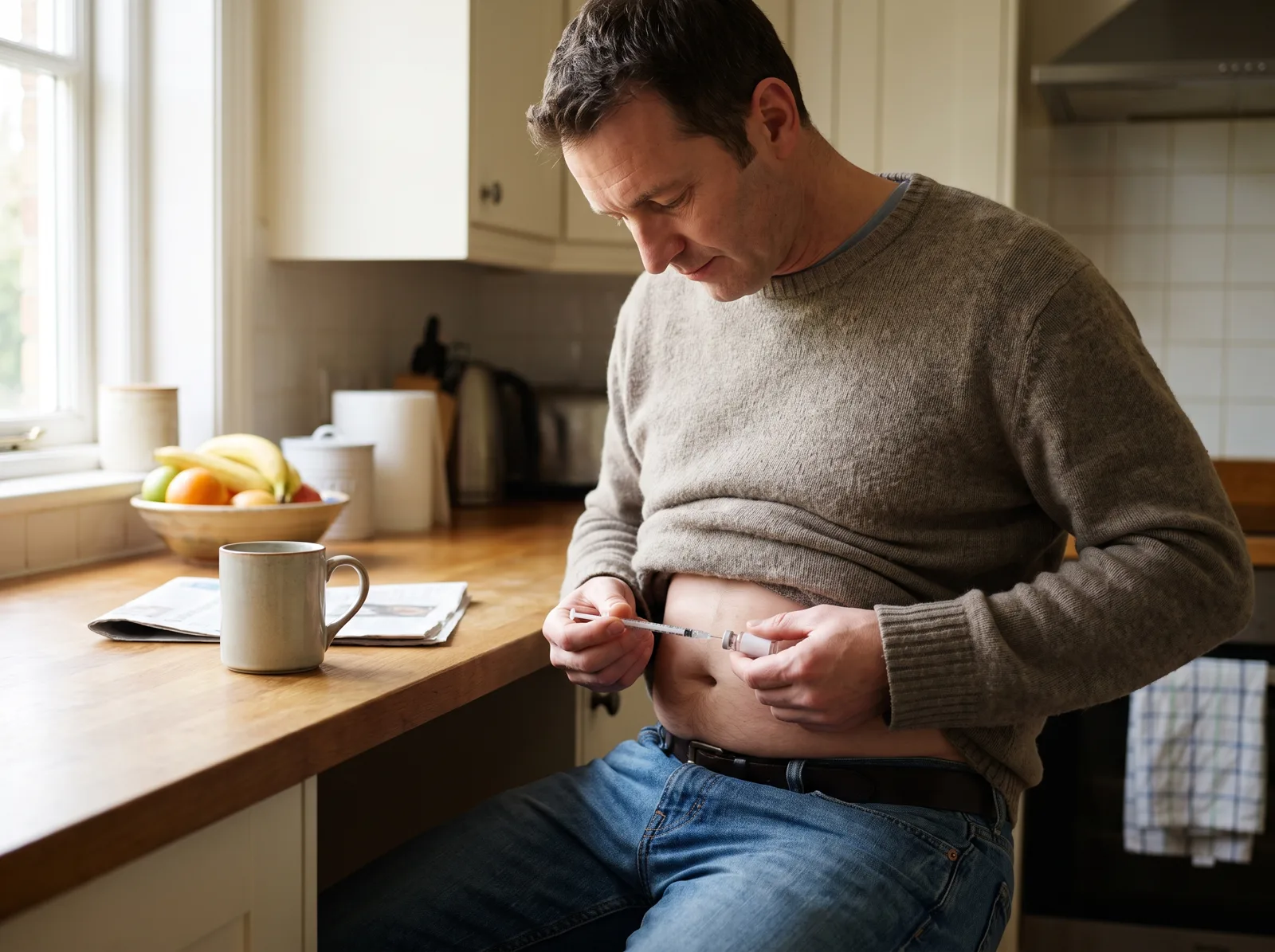 A small subcutaneous injection at home