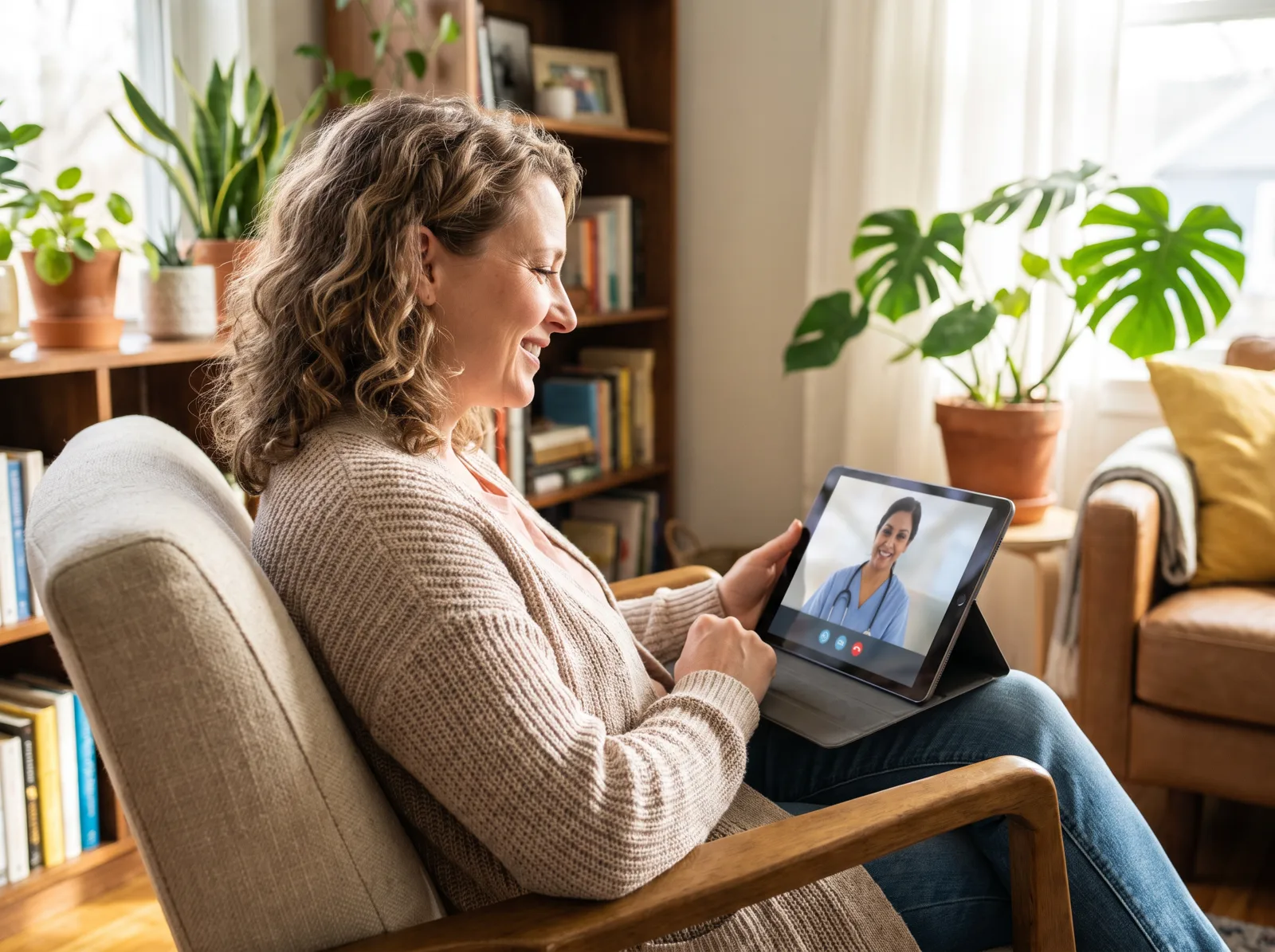 A hormone consultation on video
